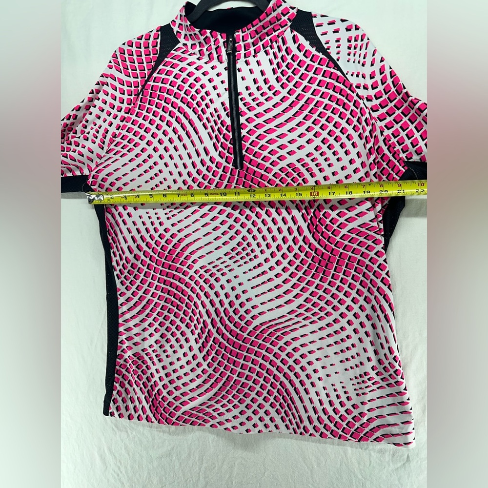 Tail Womens XXL Geometric Long‎ Sleeve 1/4 Zip Pullover Golf Shirt Activewear - Picture 4 of 8